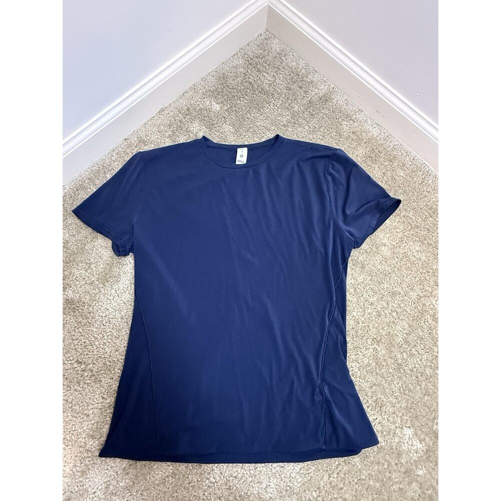 Lululemon Wundermost Ultra-Soft Nulu Hip-Length Crewneck Shirt Navy Women’s XL
